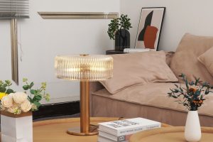 Photo glass table lamp