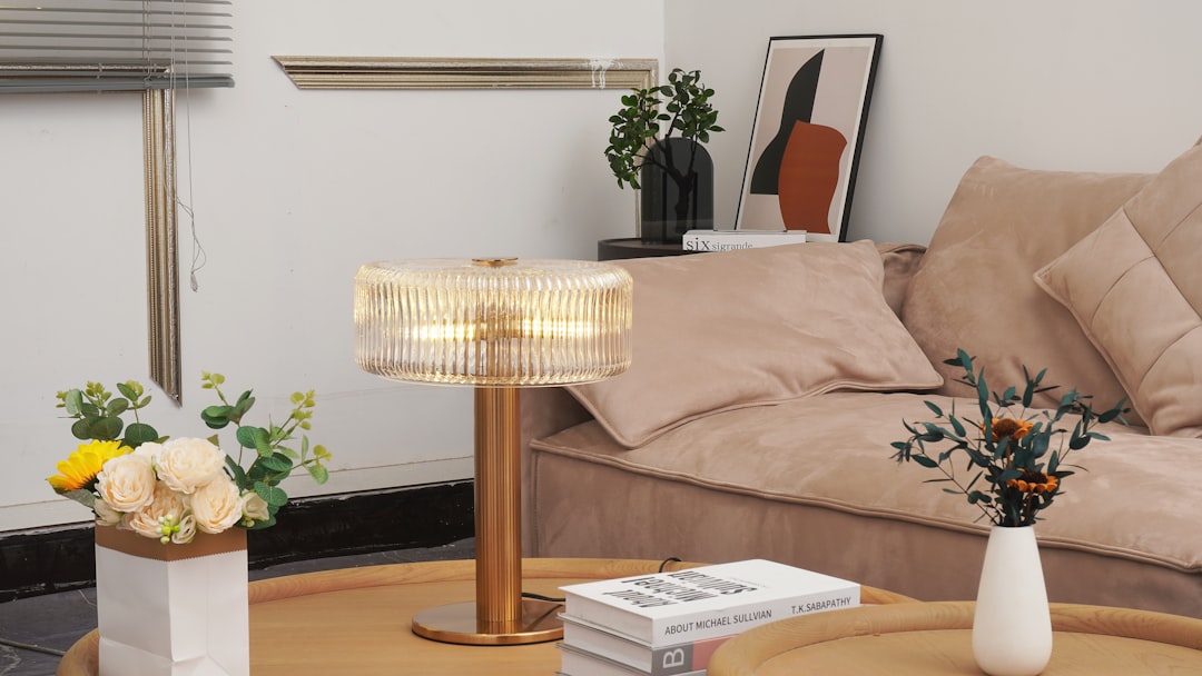 Photo glass table lamp