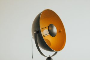 Photo brass floor lamp