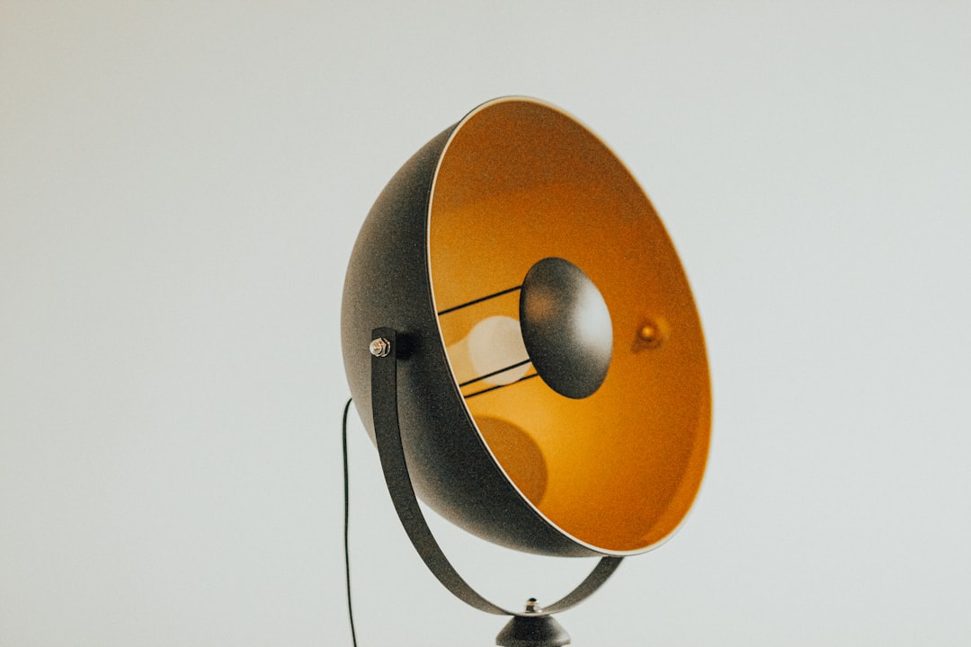 Photo brass floor lamp